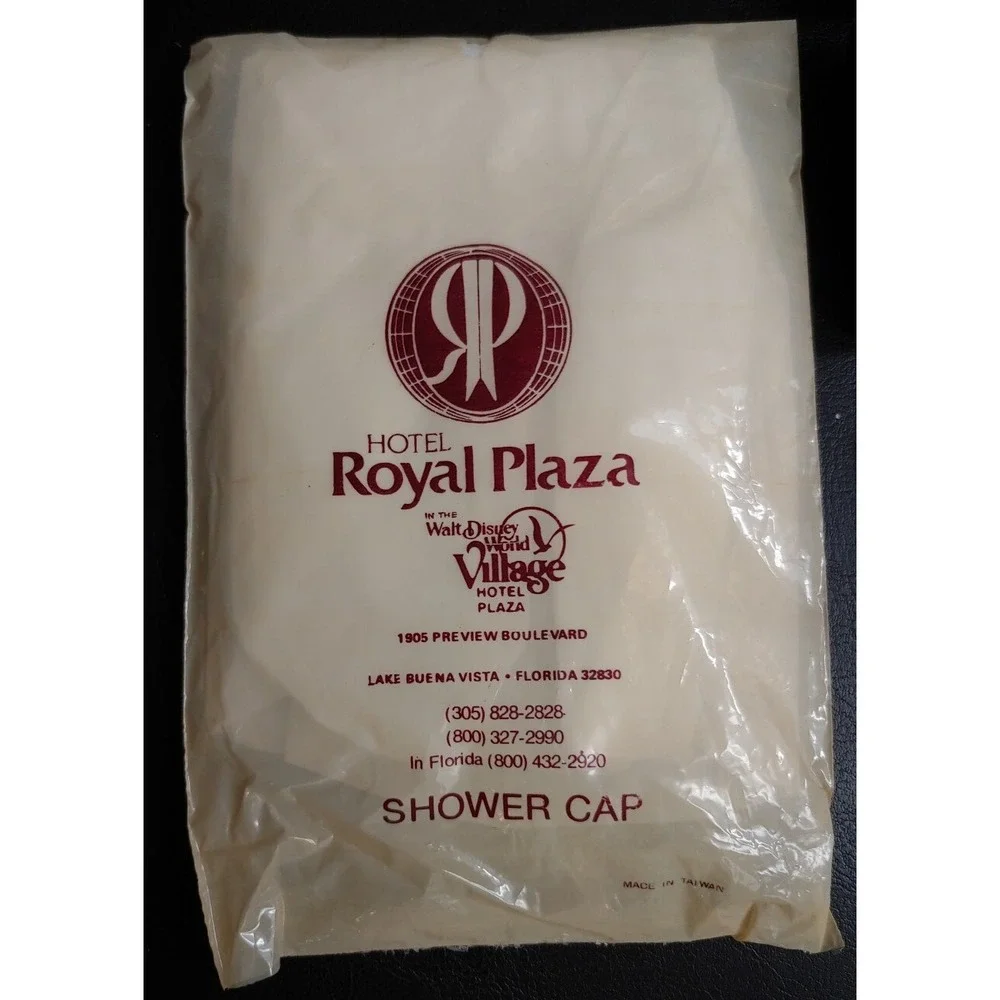 Walt Disney World Village Hotel Royal Plaza Soap Box Shower Cap Matchbook Vntg